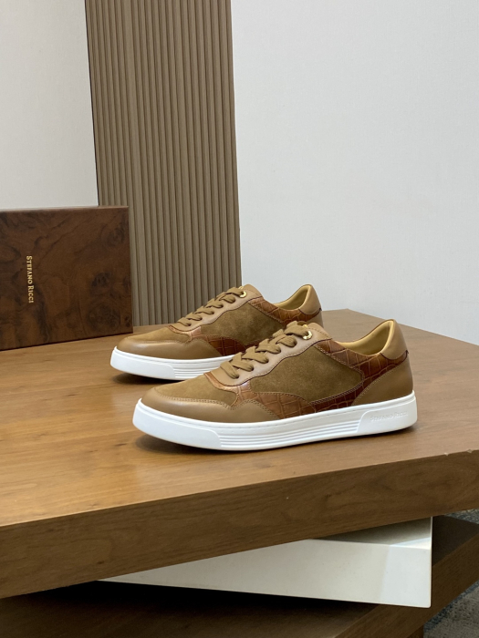 STEFANO RICCI Мужские кроссовки из телячьей кожи