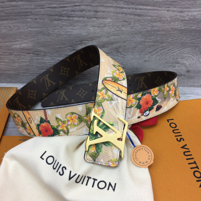 LOUIS VUITTON Мужской двусторонний ремень LV Tag