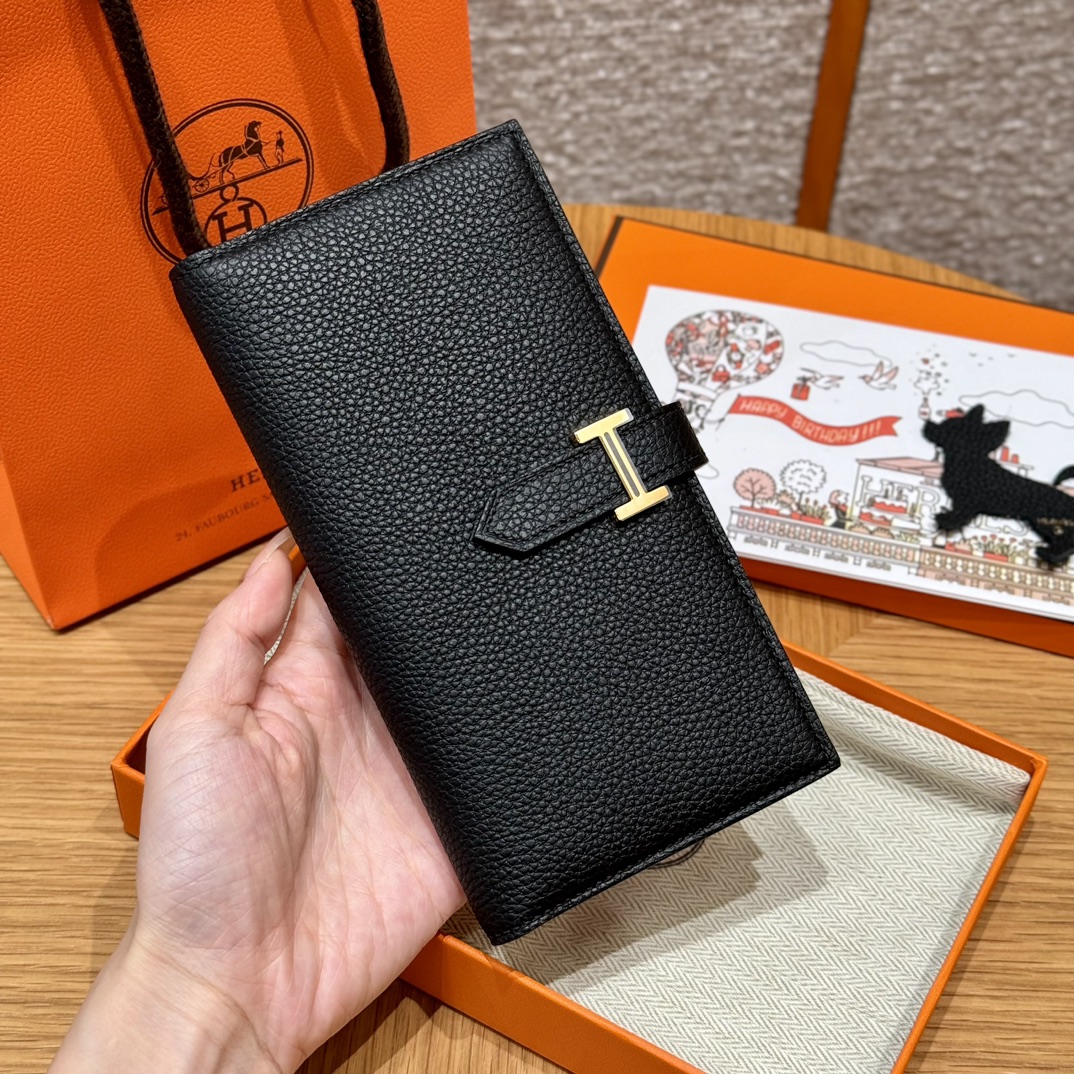 HERMES Кошелёк Bearn 17.5 см 89/Noir Togo HERMES Кошелёк Bearn 17.5 см 89/Noir Togo