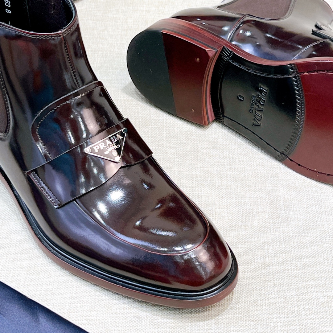 PRADA Мужские лакированные ботинки 