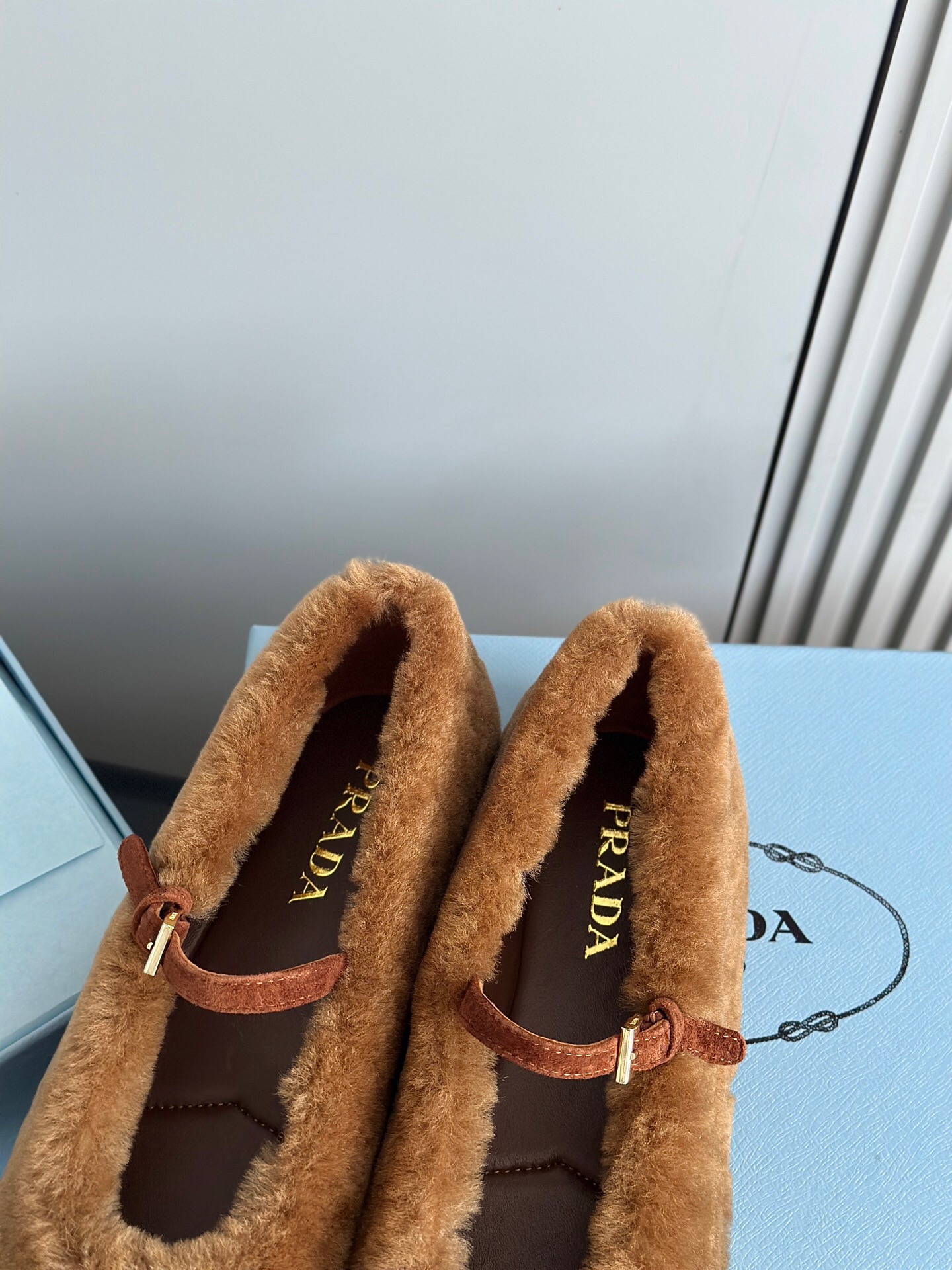 PRADA  Женские балетки из кожи ягненка 