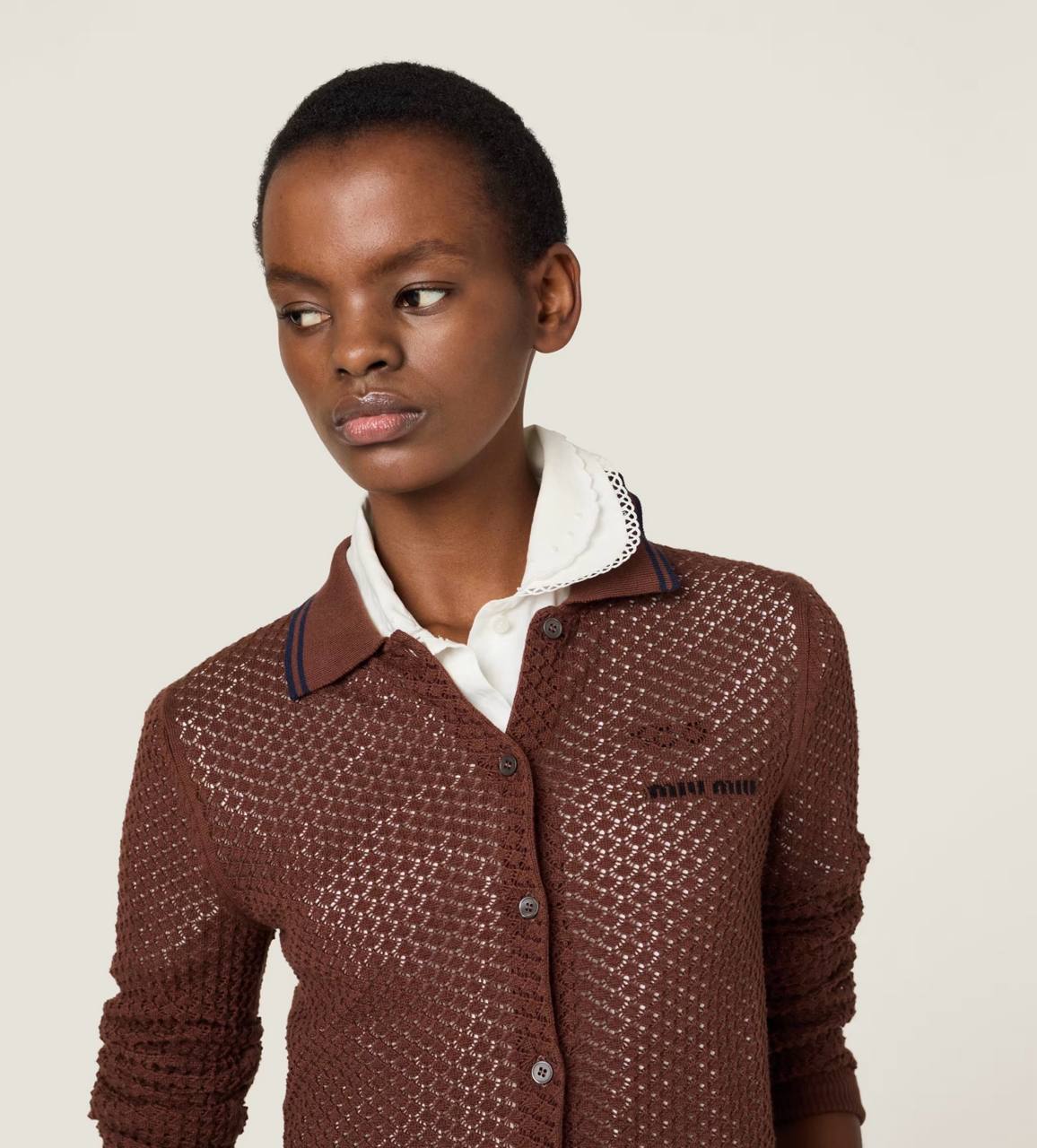 MIU MIU Женский кардиган из хлопка MIU MIU Женский кардиган из хлопка