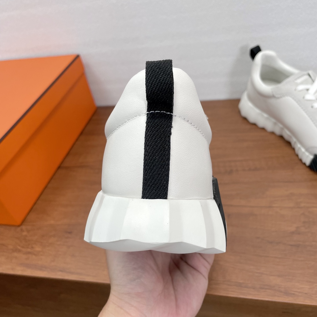 HERMES Мужские кроссовки из телячьей кожи HERMES Мужские кроссовки из телячьей кожи