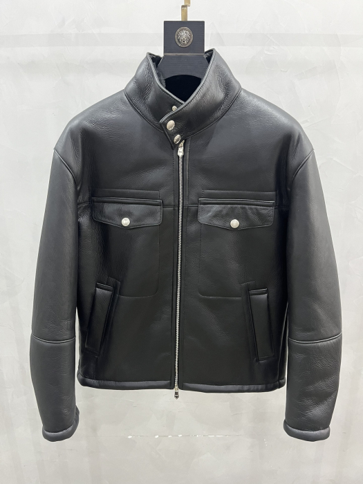 HERMES Мужская кожаная куртка