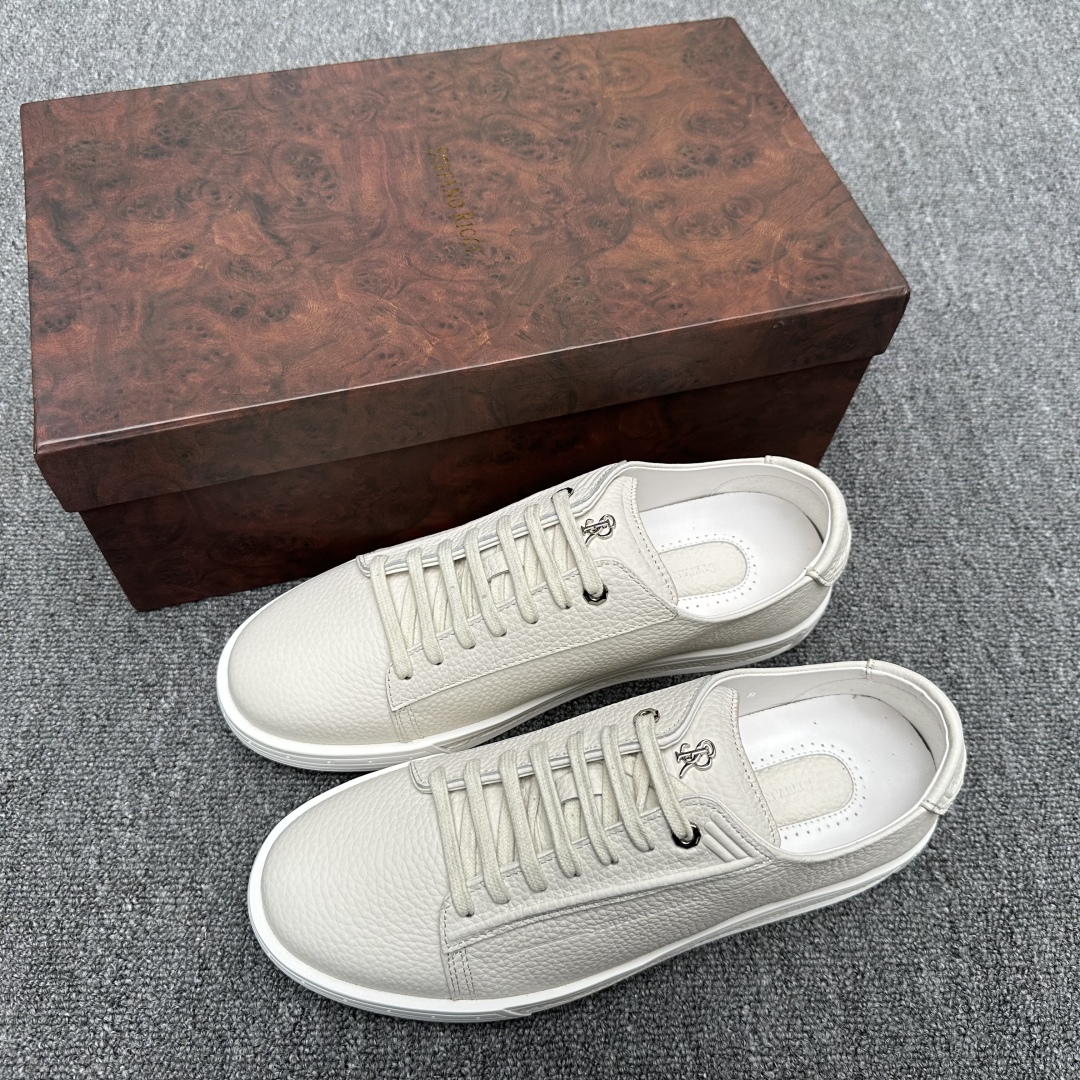 STEFANO RICCI Мужские кроссовки из кожи