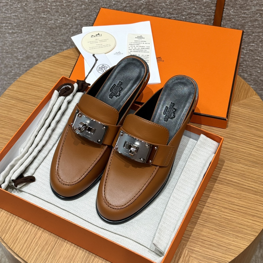 HERMES Женские мюли Lota телячья кожа