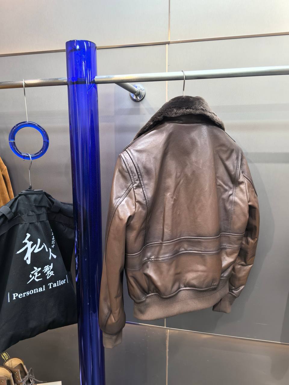 BERLUTI Мужская кожаная куртка из овчины BERLUTI Мужская кожаная куртка из овчины