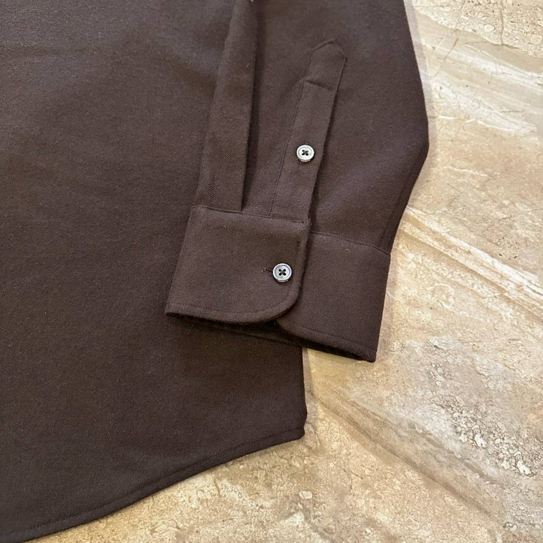 ERMENEGILDO ZEGNA Мужская рубашка из кашемира и шерсти ERMENEGILDO ZEGNA Мужская рубашка из кашемира и шерсти