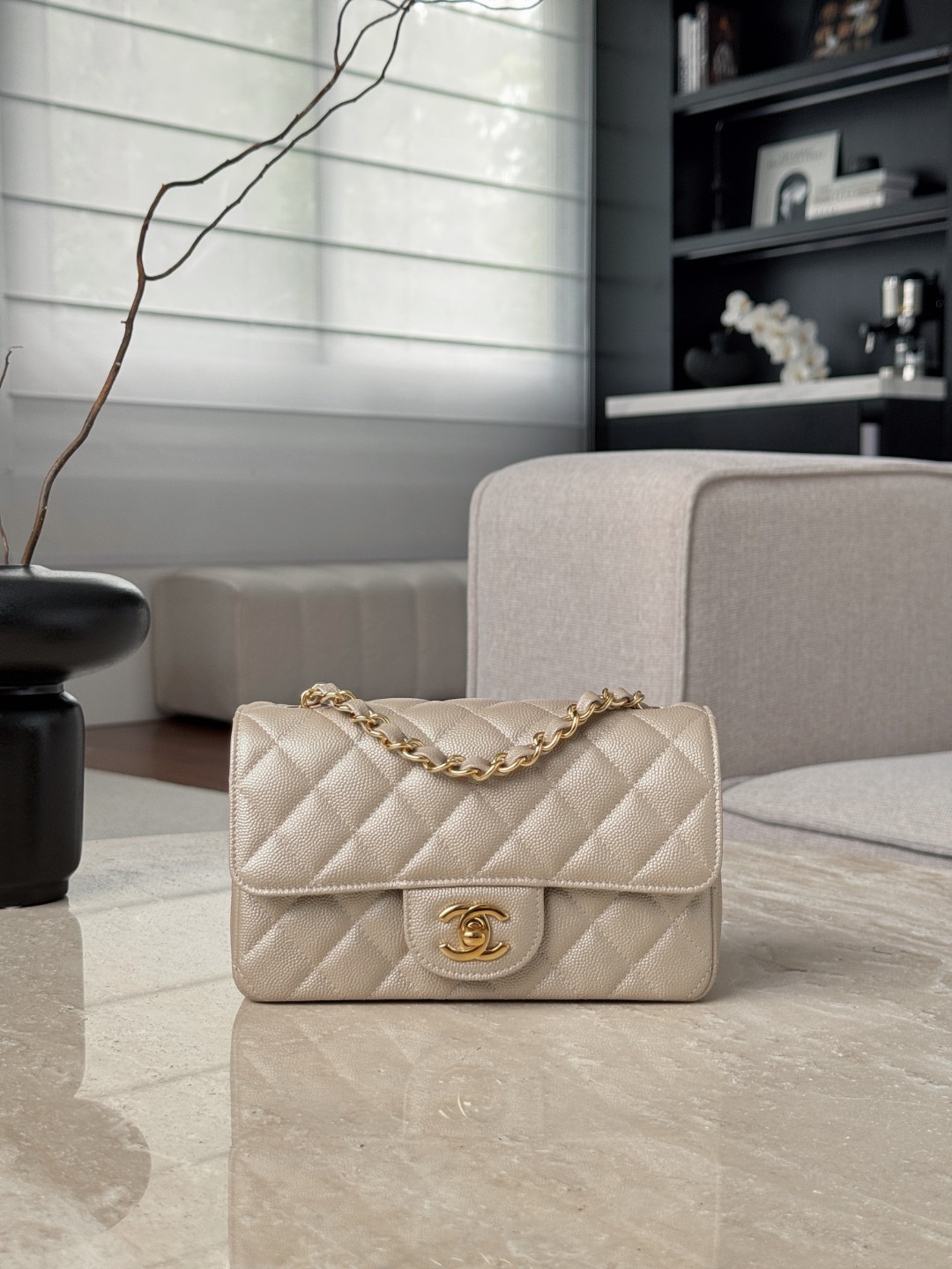 CHANEL Женская сумка с ручкой CF20 зернистая кожа