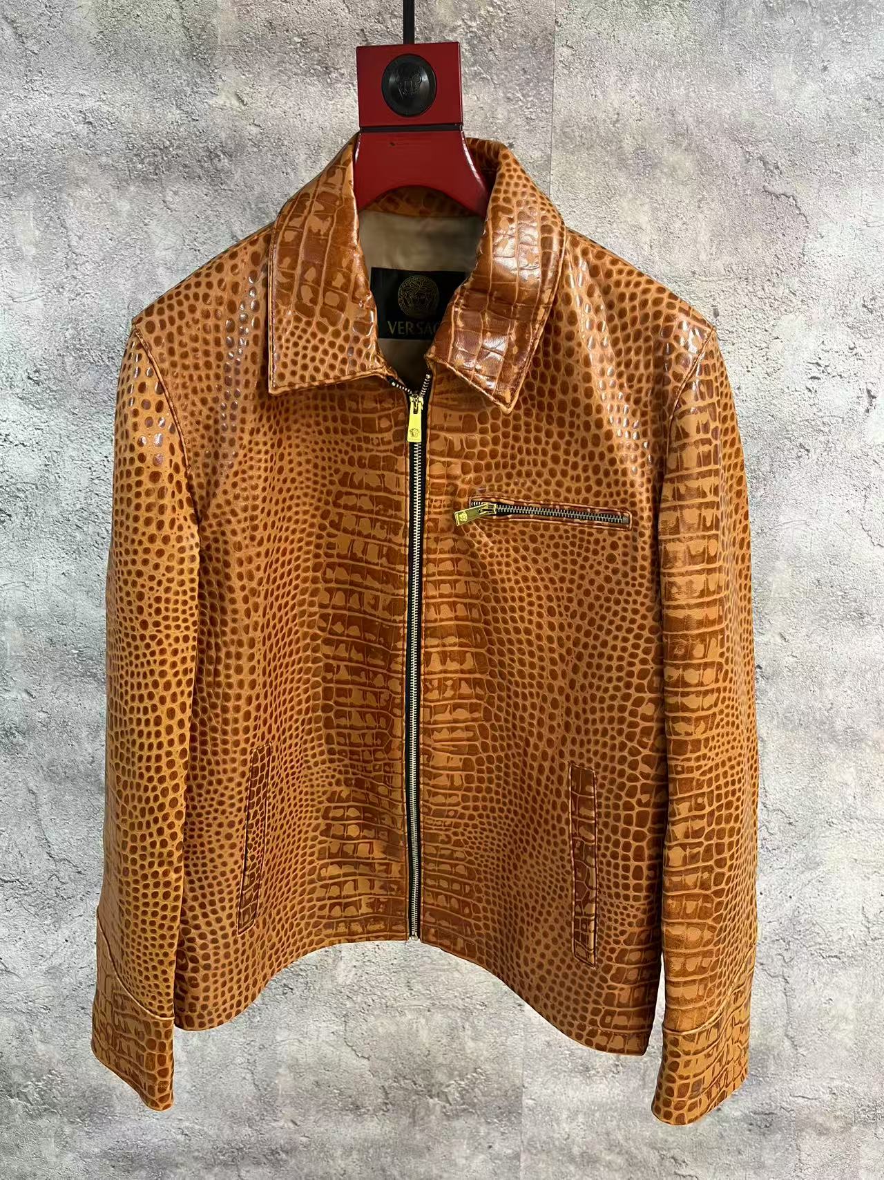 VERSACE Мужская кожаная куртка VERSACE Мужская кожаная куртка