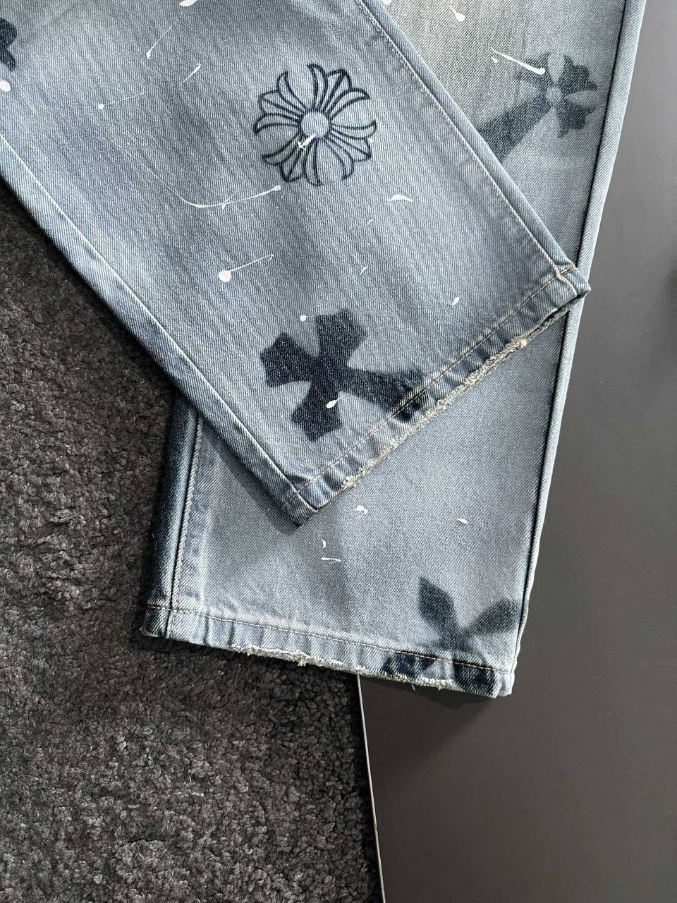 CHROME HEARTS Мужские винтажные джинсы CHROME HEARTS Мужские винтажные джинсы