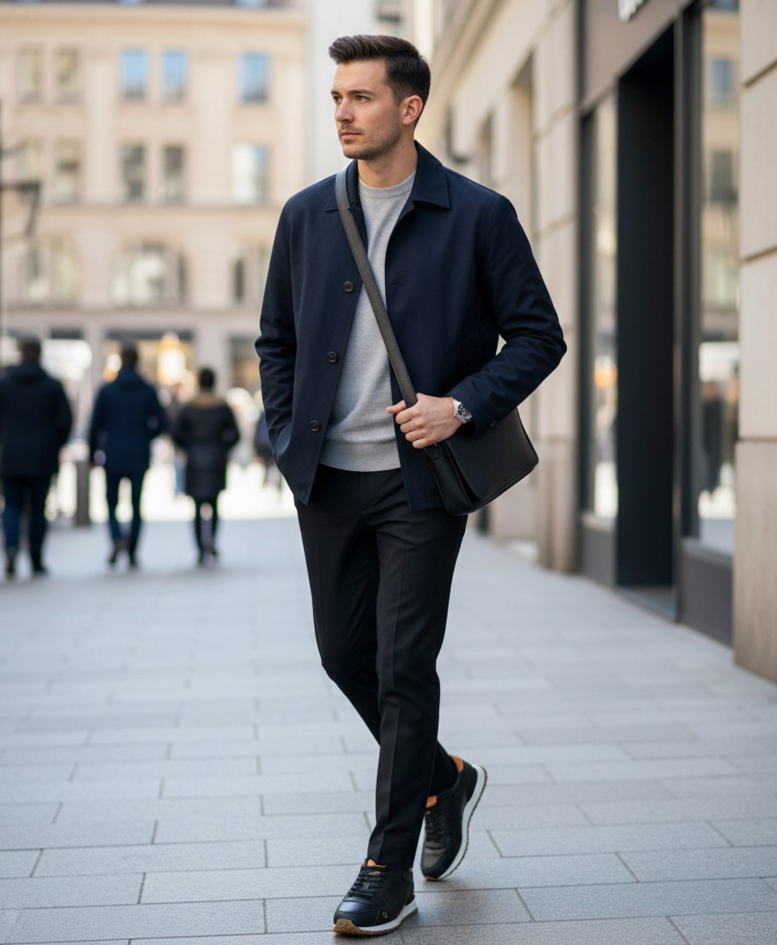 LOUIS VUITTON Мужские кроссовки из телячьей кожи 