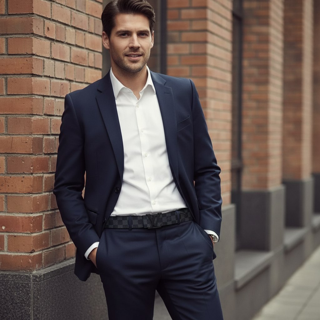 LOUIS VUITTON Мужской ремень LOUIS VUITTON Мужской ремень