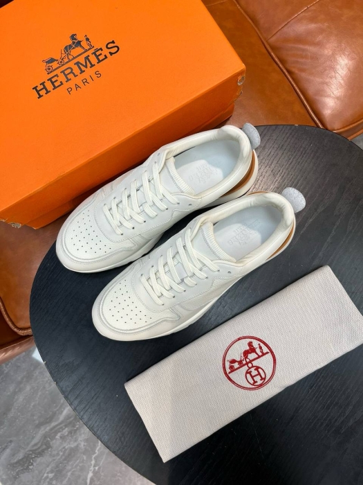 HERMES Мужские кроссовки из телячьей кожи