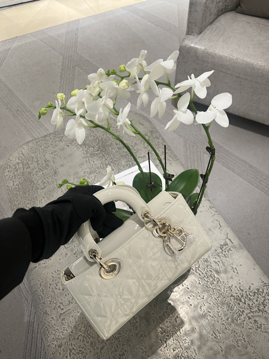 CHRISTIAN DIOR Женская сумка Lady D-Joy глянцевая