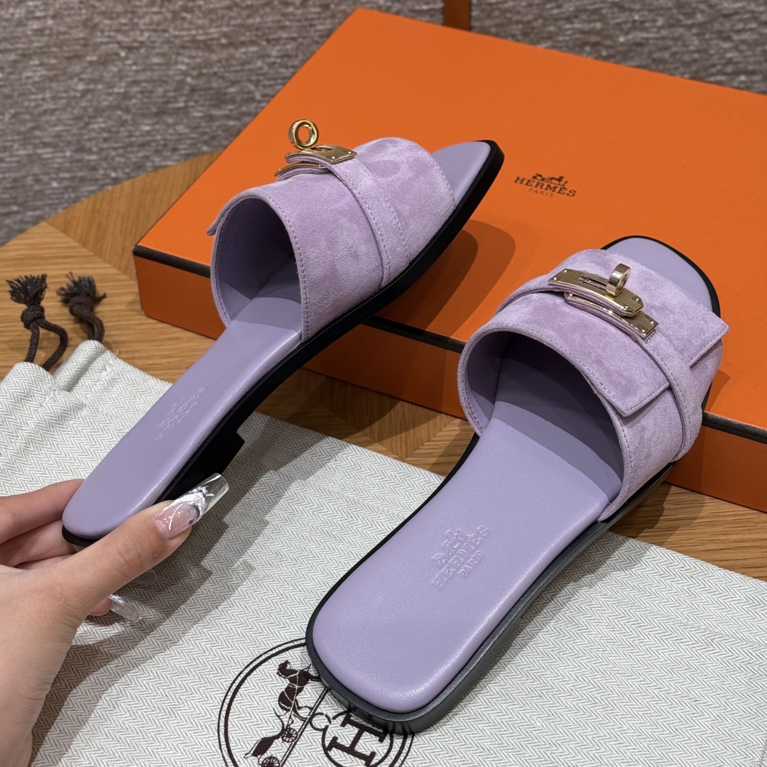 HERMES Женские сандалии Giulia из замши