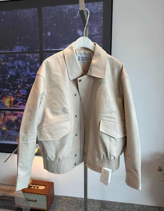 BRUNELLO CUCINELLI Женская кожаная куртка