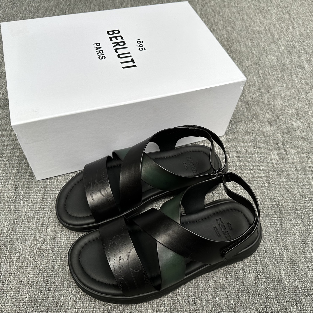 BERLUTI Мужские сандалии из натуральной кожи