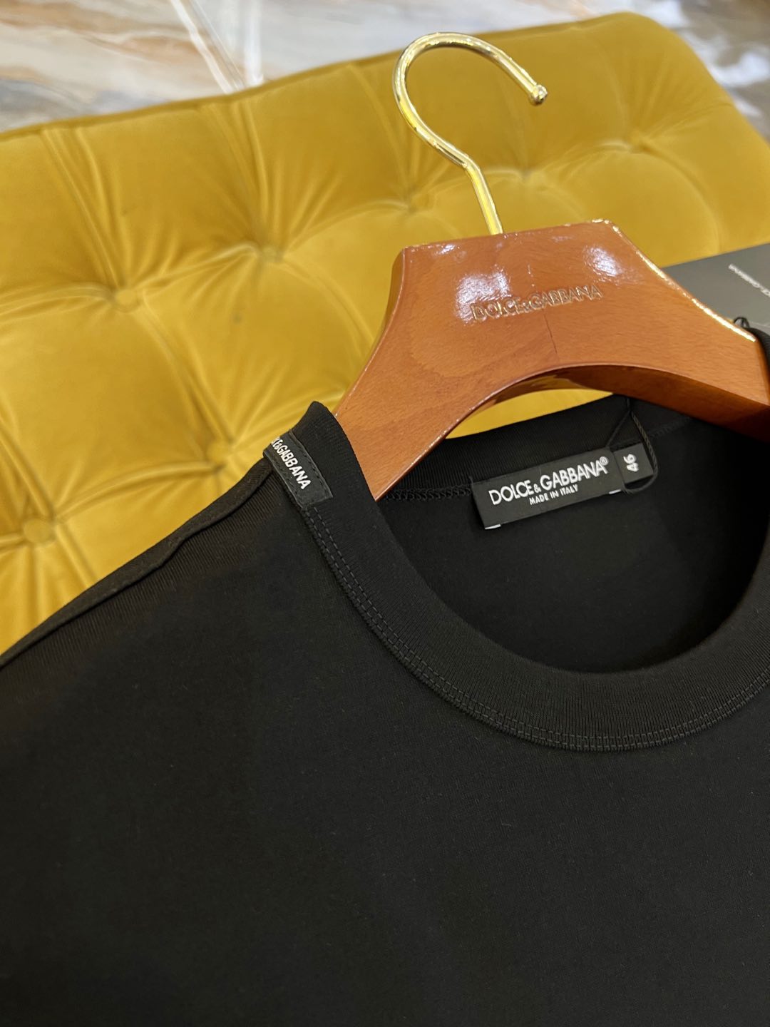 DOLCE & GABBANA Мужская футболка хлопок прямой крой