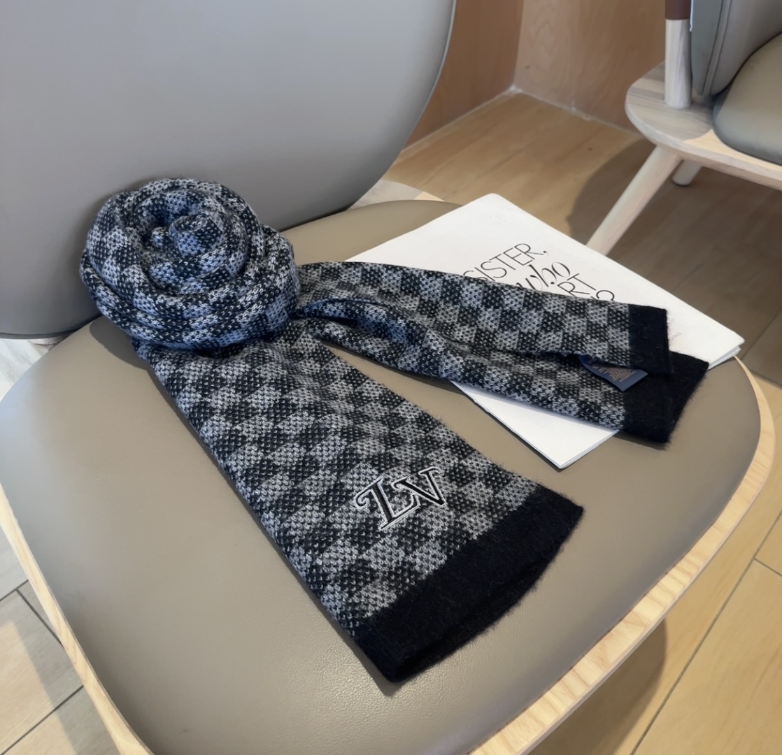 LOUIS VUITTON Мужской шарф из кашемира