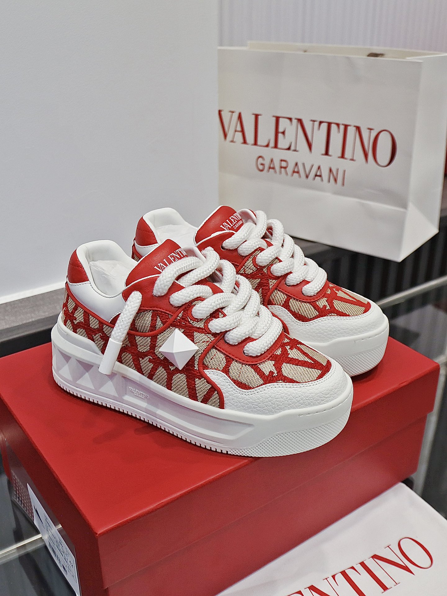 VALENTINO Кроссовки One Stud XL комбинированные