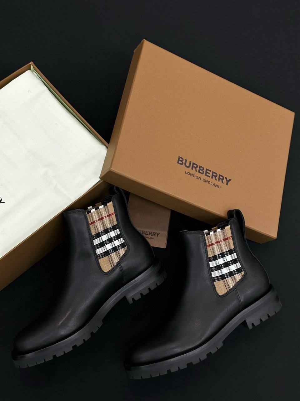 BURBERRY Женские сапоги из телячьей кожи BURBERRY Женские сапоги из телячьей кожи