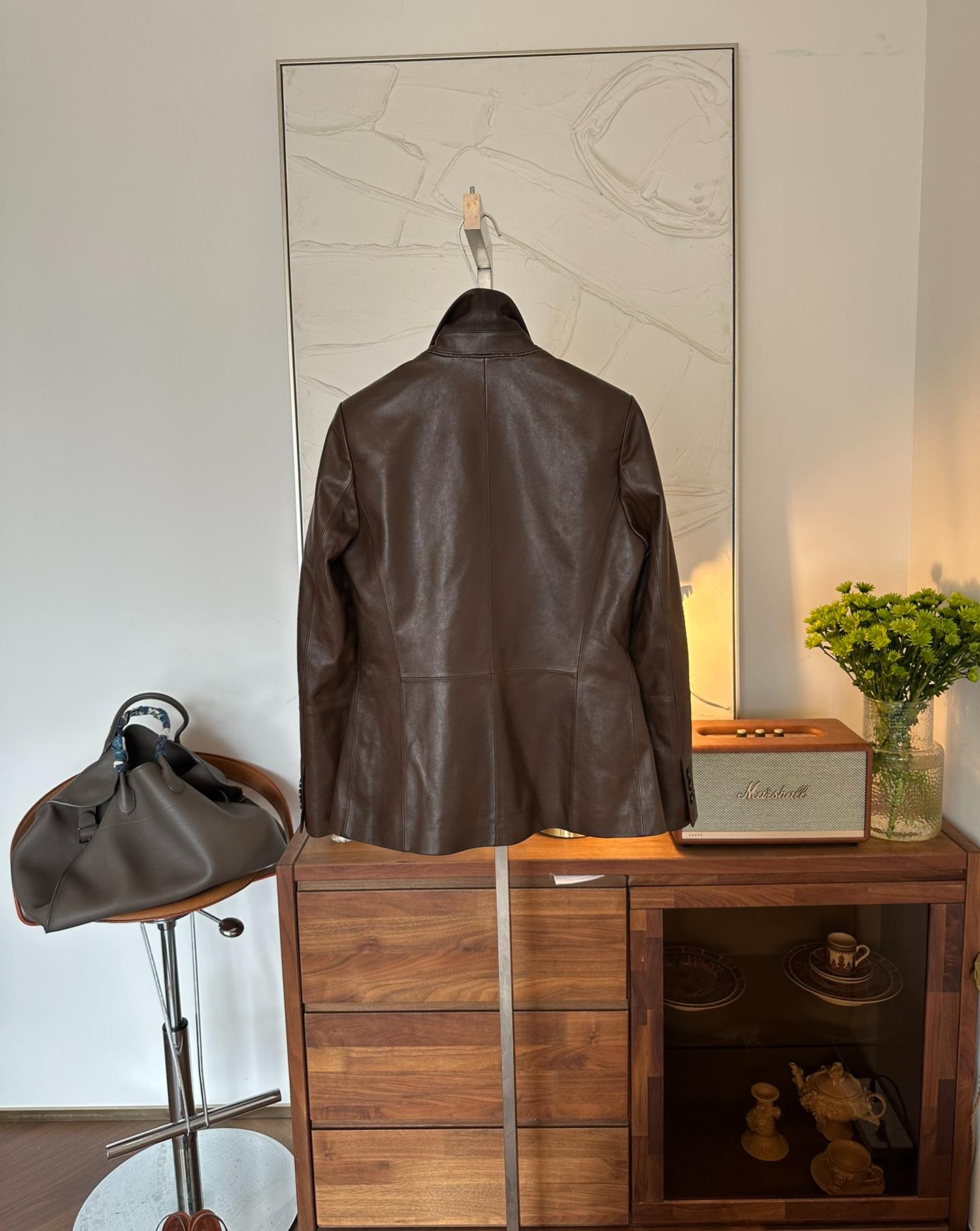 BRUNELLO CUCINELLI Женский кожаный жакет BRUNELLO CUCINELLI Женский кожаный жакет