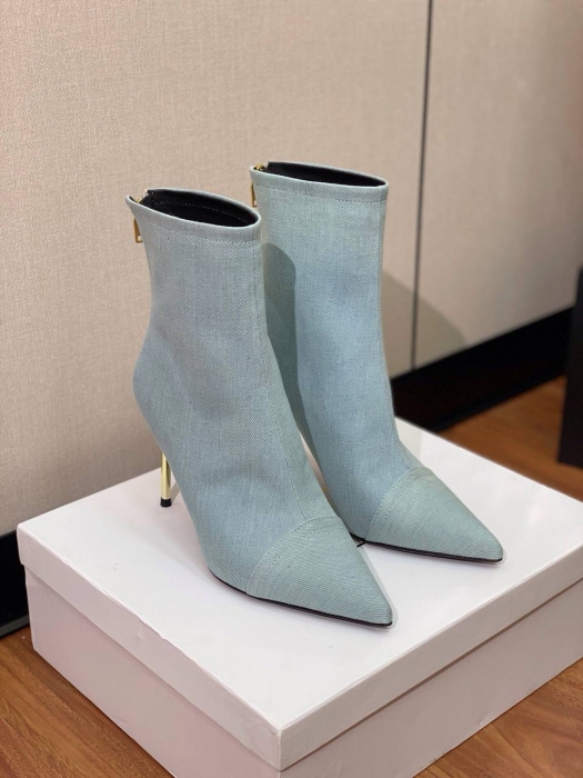 BALMAIN Женские ботильоны из денима