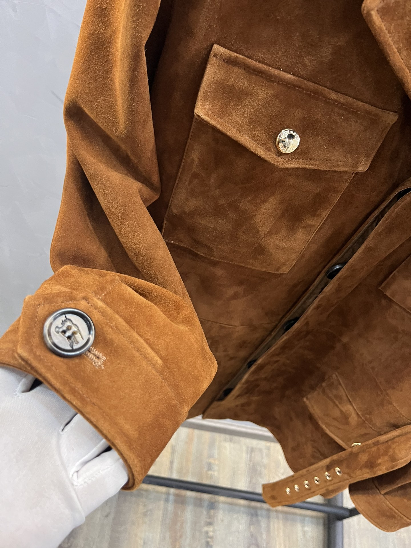 BURBERRY Мужская куртка из замши BURBERRY Мужская куртка из замши