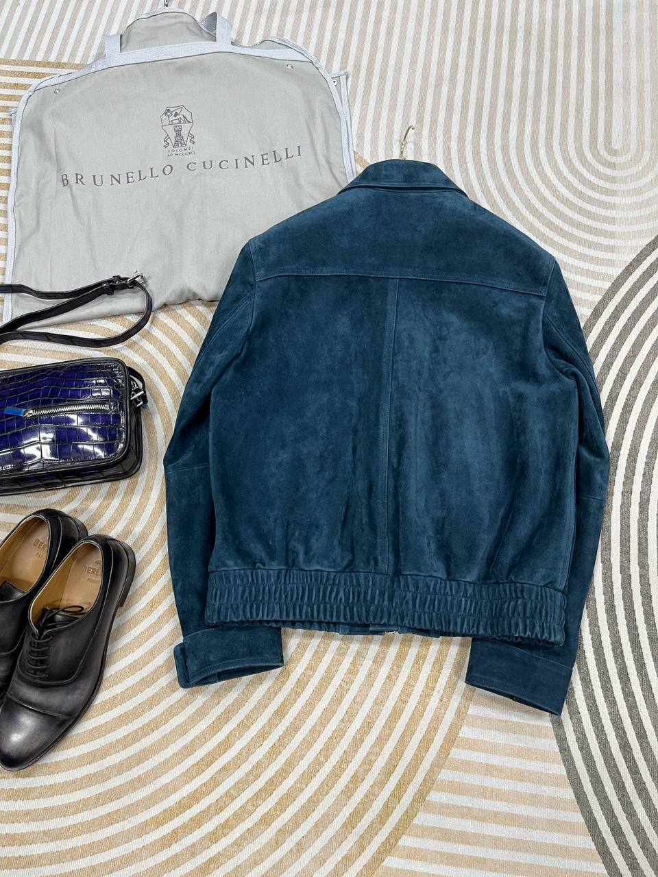 BRUNELLO CUCINELLI Мужская кожаная куртка BRUNELLO CUCINELLI Мужская кожаная куртка