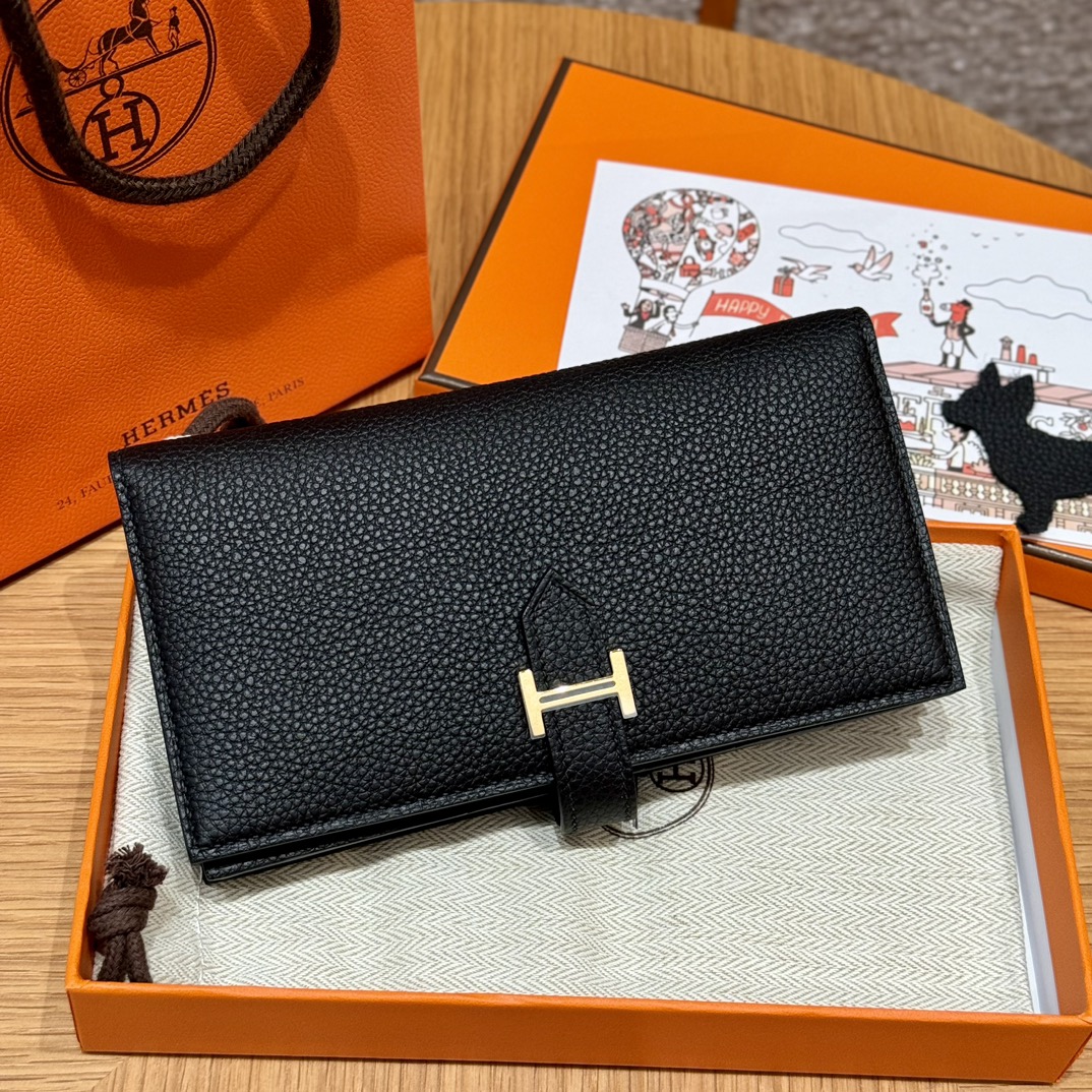 HERMES Кошелёк Bearn 17.5 см 89/Noir Togo HERMES Кошелёк Bearn 17.5 см 89/Noir Togo