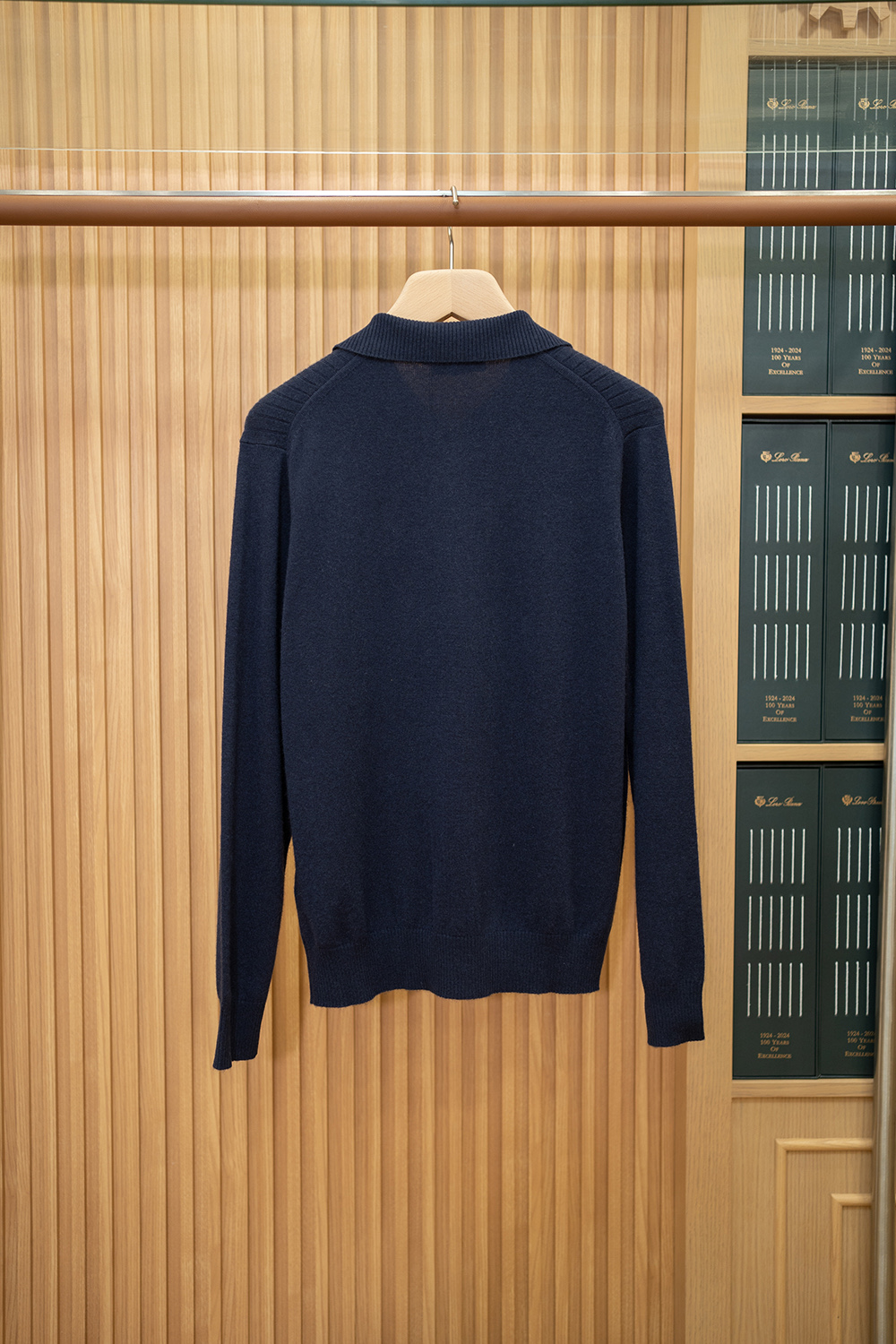 LORO PIANA Мужской свитер из кашемира с воротником в стиле поло