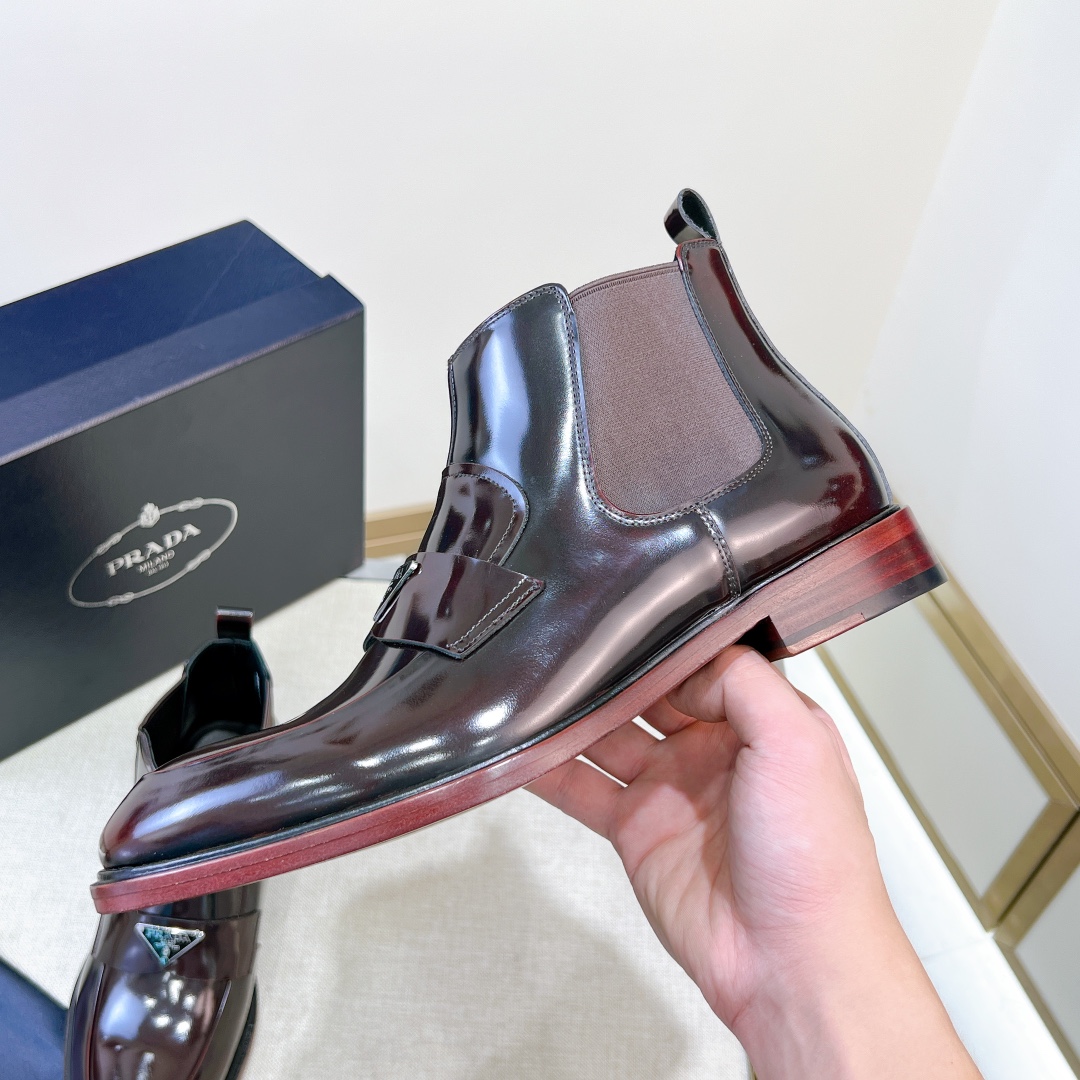 PRADA Мужские лакированные ботинки 