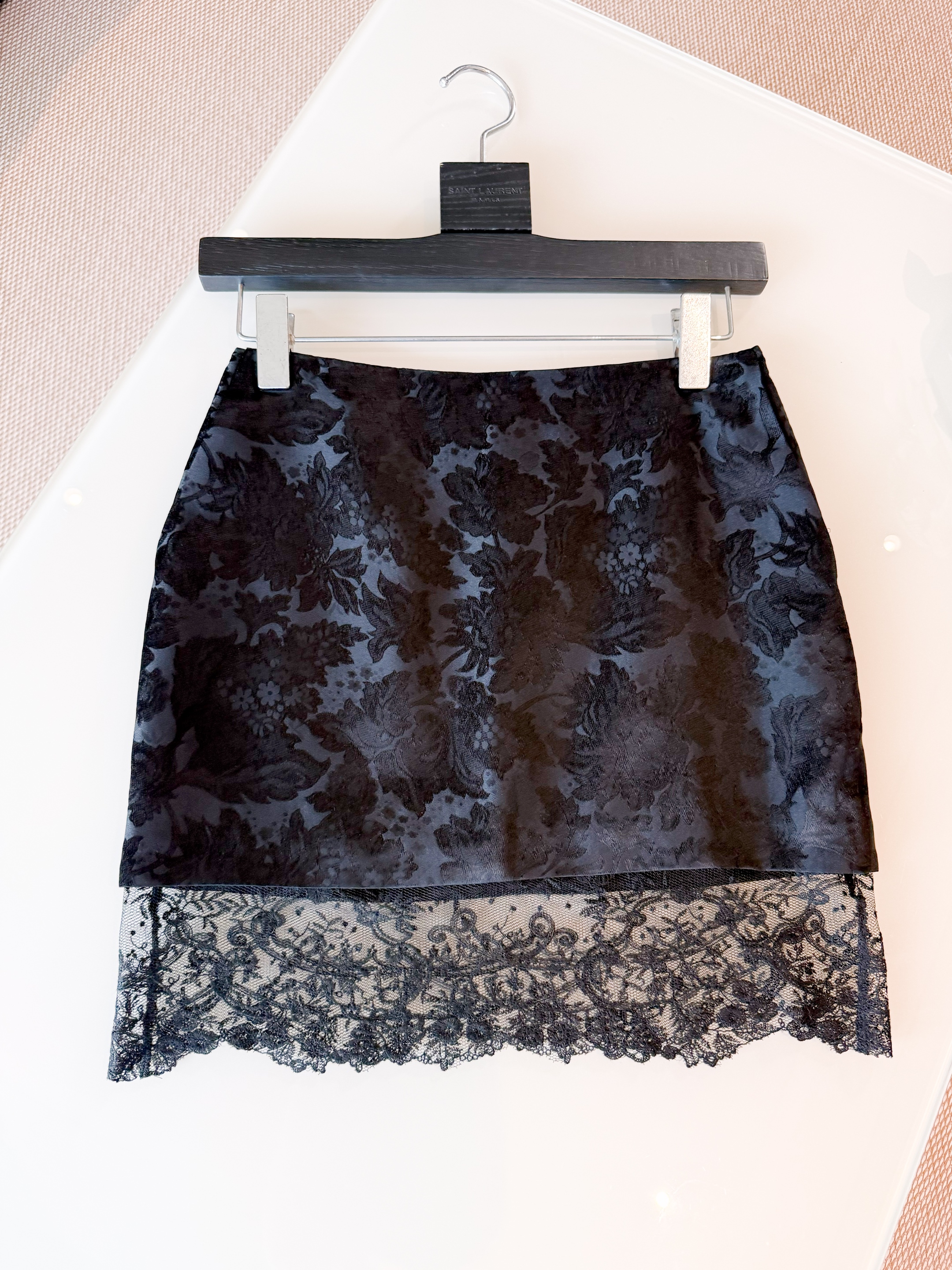 SAINT LAURENT Юбка из вискозы и шелка SAINT LAURENT Юбка из вискозы и шелка