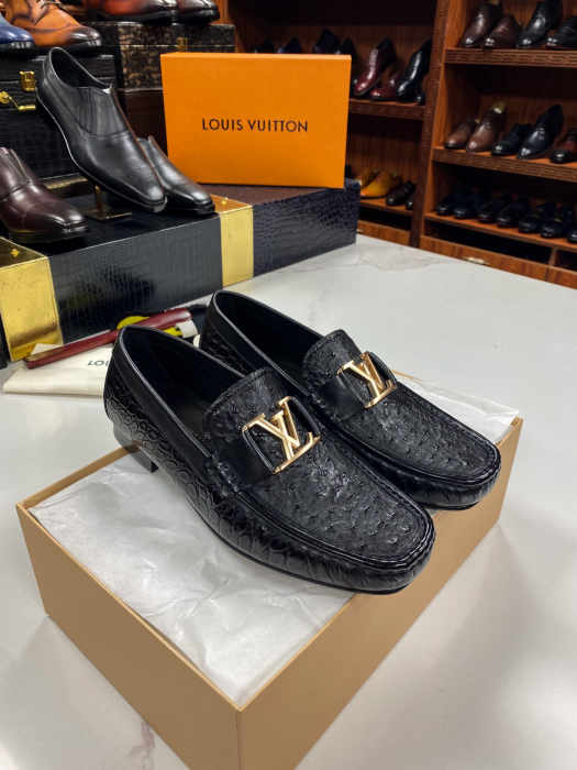  LOUIS VUITTON Мужские мокасины комбинированные