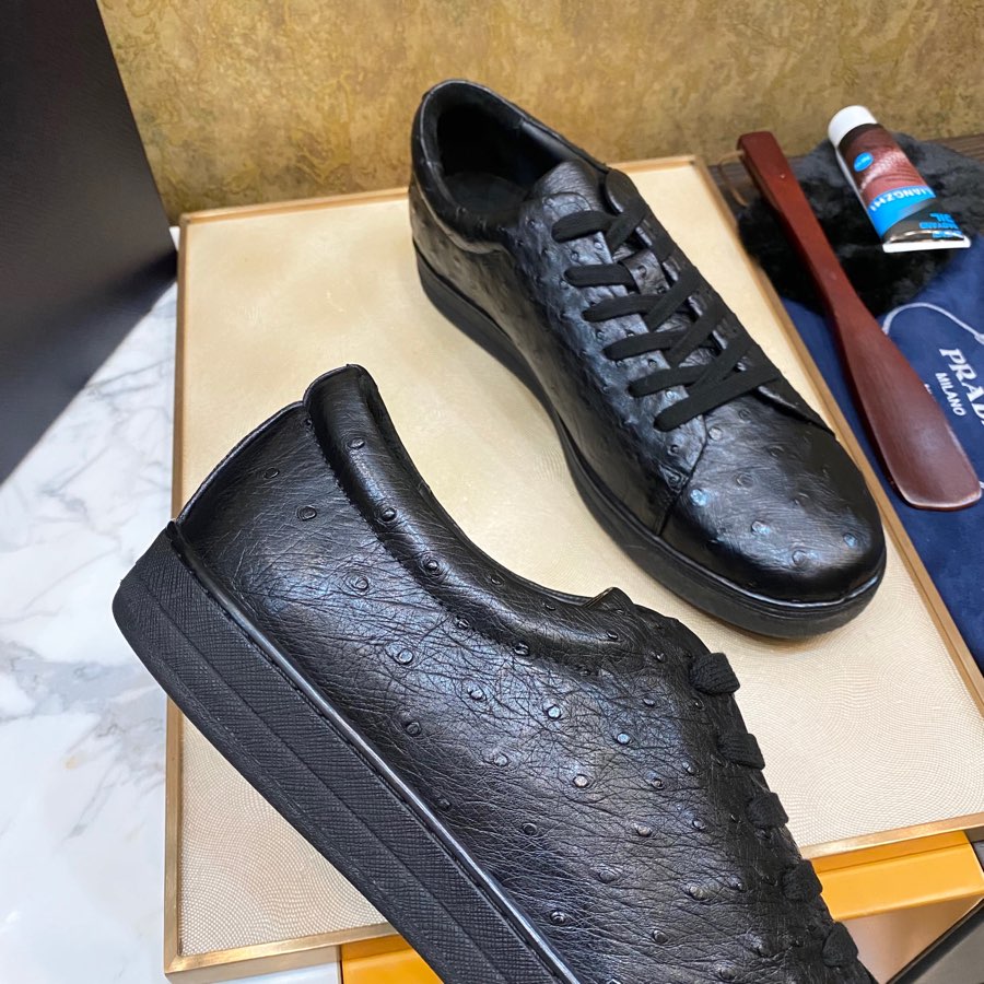 PRADA Мужские кеды из кожи страуса PRADA Мужские кеды из кожи страуса