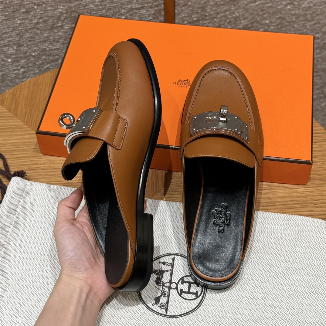 HERMES Женские мюли Lota телячья кожа