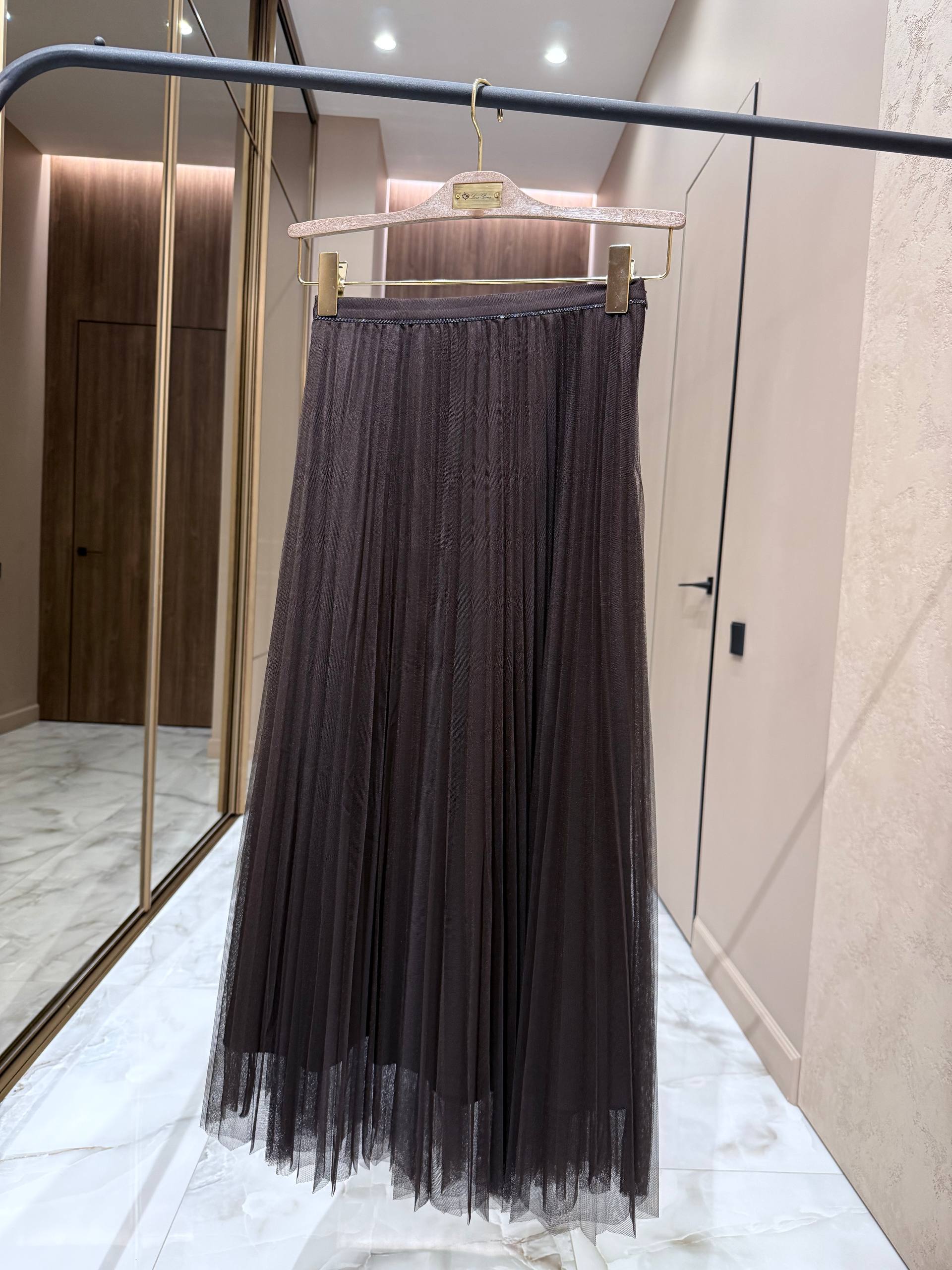 BRUNELLO CUCINELLI Женская юбка из легкого струящегося материала BRUNELLO CUCINELLI Женская юбка из легкого струящегося материала