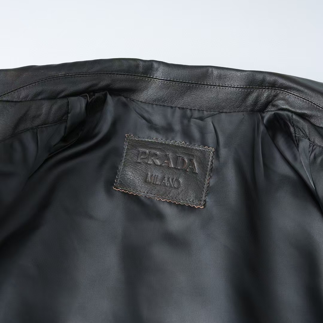 PRADA Мужская кожаная куртка  PRADA Мужская кожаная куртка