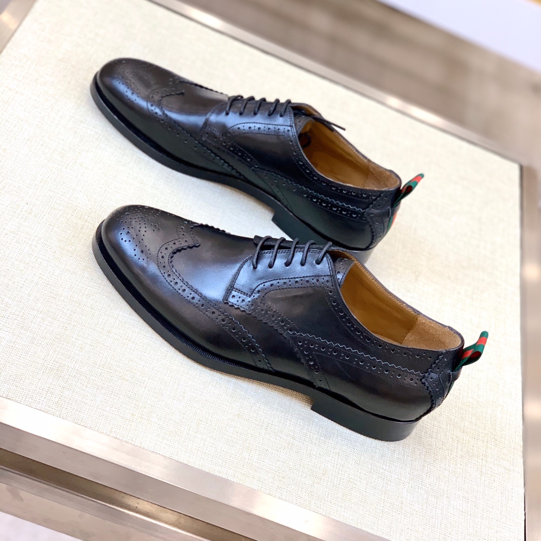 GUCCI Мужские кожаные броги GUCCI Мужские кожаные броги