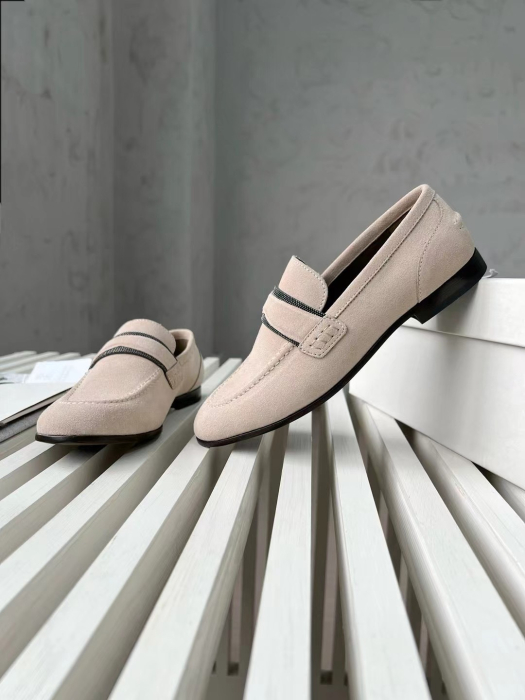 BRUNELLO CUCINELLI Женские замшевые лоферы