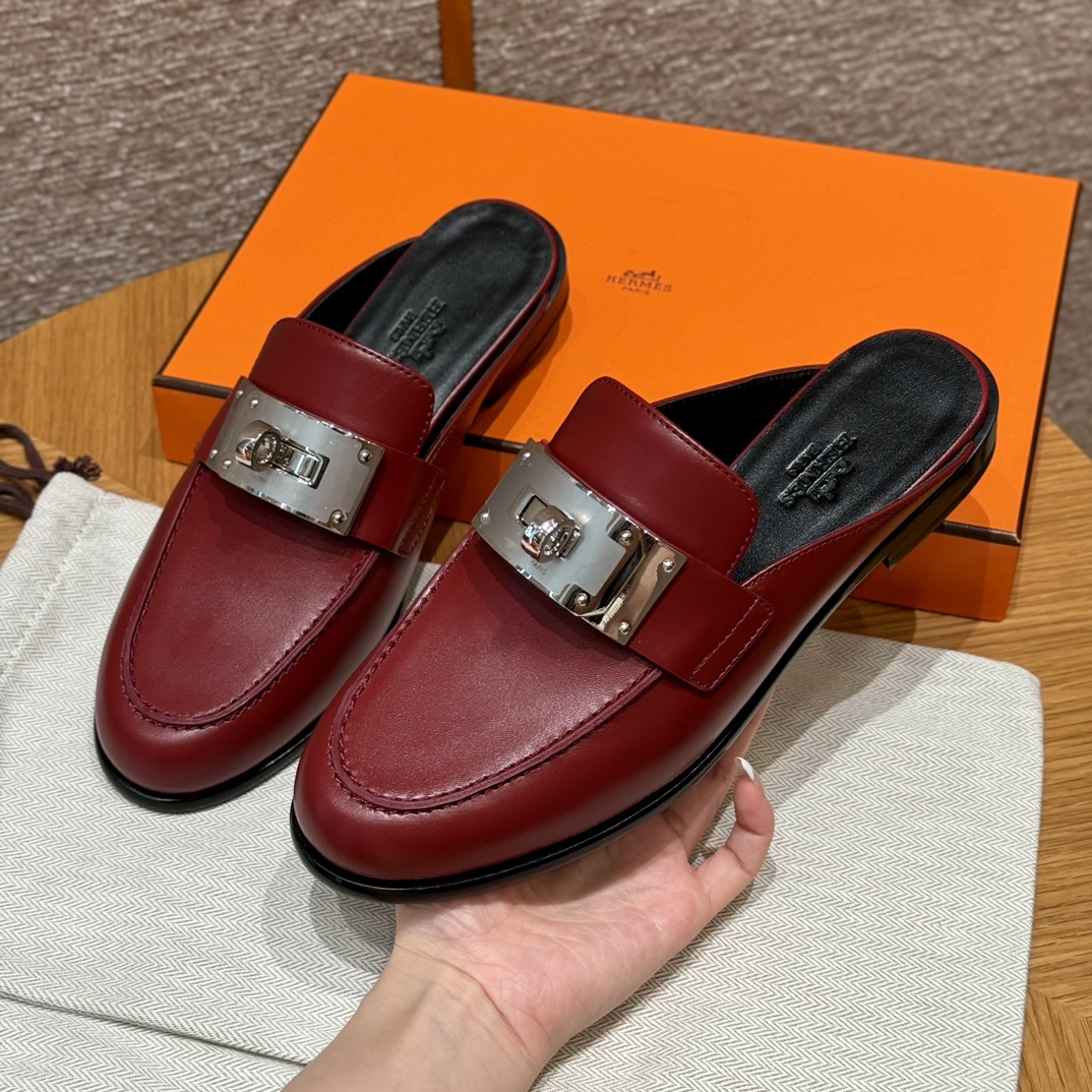 HERMES Женские мюли Lota телячья кожа