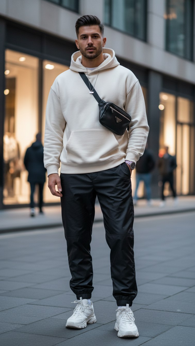 PRADA Мужские брюки черная PRADA Мужские брюки черная