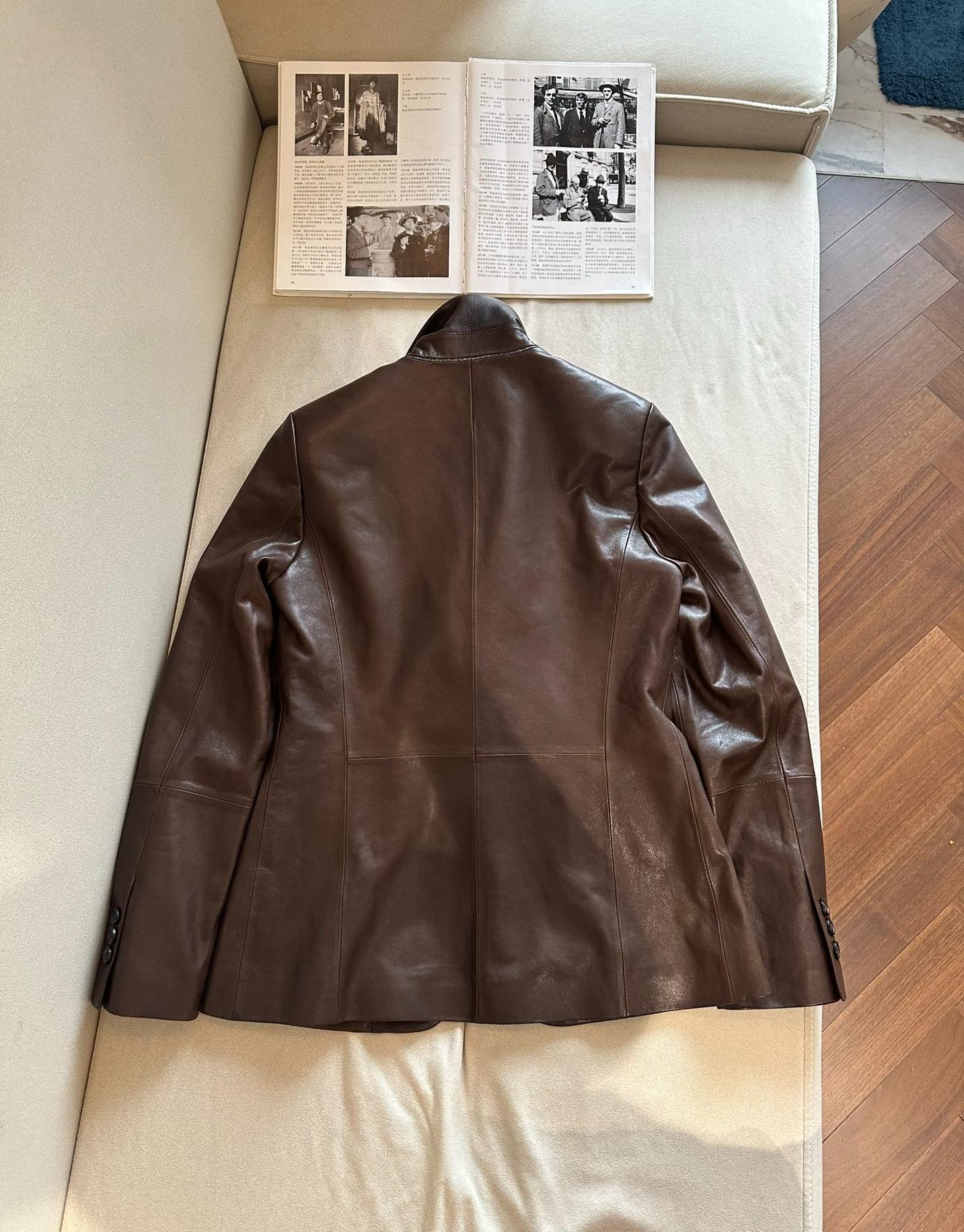 BRUNELLO CUCINELLI Женский кожаный жакет BRUNELLO CUCINELLI Женский кожаный жакет