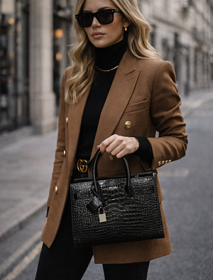 SAINT LAURENT Женская Сумка Sac De Jour под кожу крокодила Medium