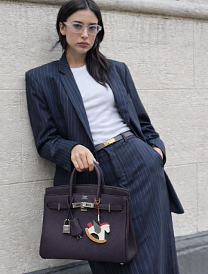 HERMES Женская сумка Birkin 25 см 59/Raisin Togo