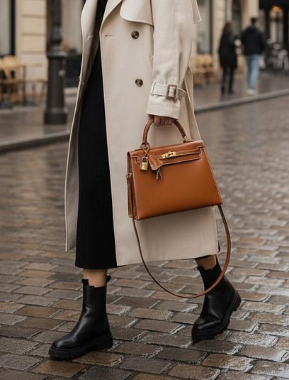 HERMES Женская сумка Kelly 25 см 37/gold Box