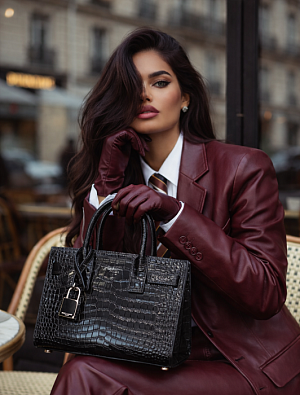 SAINT LAURENT Женская Сумка Sac De Jour под кожу крокодила Small