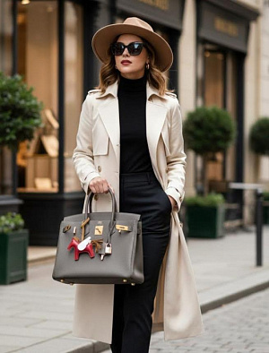 HERMES Женская сумка Birkin 30 см 8F Togo