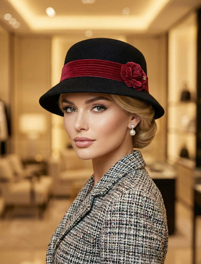 CHANEL Женская шляпа из шерсти